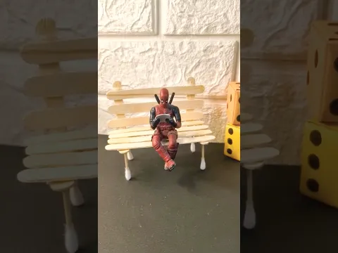 Bench craft ideas from icecream stick, Creative Craft #bency #deadpool #support