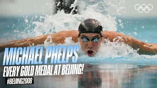 🇺🇸 EVERY Michael Phelps Gold Medal at Beijing 2008 🥇🥇🥇🥇🥇🥇🥇🥇| #Beijing2008