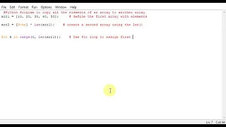 Python Program to copy all the elements of an array to another array