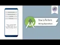 How to Perform String Operation in Android Studio StringOperation Android Coding