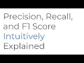 Precision Recall F1 Score Intuitively Explained