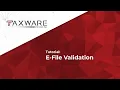 Tutorial - E-File Validation