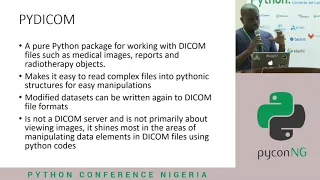 Femi Oladele - USE OF PYTHON IN MEDICAL IMAGING PACS