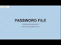 password file in postgres