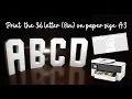 Print 3d letter template 8in on a paper size A3 - PDF template