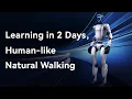 Learning in 2 Days Human-Like Natural Walking