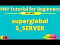 superglobal - SERVER in PHP PHP Tutorial for Beginners in Hindi