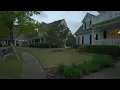Spring Rain Walk Through American Neighborhoods | Nature Sounds for Sleep and Study