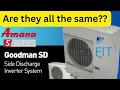 Daikin Fit vs Amana S vs Goodman SD SAME UNIT My thoughts on the system s
