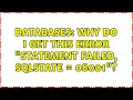Databases Why do I get this error Statement failed SQLSTATE 08001 2 Solutions