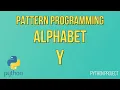 Write a Python Program to print Alphabet pattern Y Pattern Programming Python Projects