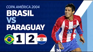 Partido completo de la fase de grupos de la CONMEBOL Copa América 2004: Brasil 1 vs. 2 Paraguay
