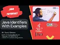 Java Tutorial Identifiers In Java Java Keywords Java OnlineLearningCenter