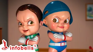 Chunnu Munnu Anna Thammudu | Siblings Rasgulla Fight | Telugu Rhymes for kids| Infobells #siblings
