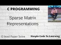 24 Sparse Matrix representations program in C Hindi