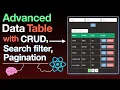 Build this INSANE data table in React JS With CRUD Search Filter Pagination
