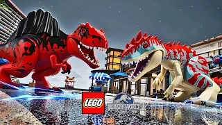 GIGANOTOSSAURO DEMONÍACO vs INDOMINUS REX LEVEL 40 no LEGO Jurassic World BATALHA FINAL Level 20