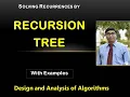 1 8 RECURSION TREE METHOD