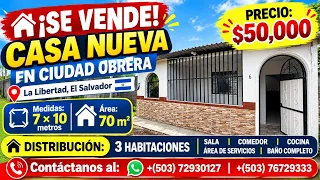 👉 😱🏡 ¡CASA EN VENTA POR SOLO $50,000 EN CIUDAD OBRERA, LA LIBERTAD! 