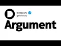 Argument Synonyms Similar Words