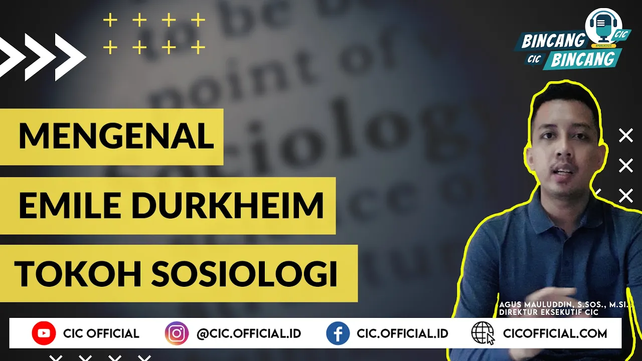 EMILE DURKHEIM | SERI TOKOH SOSIOLOGI