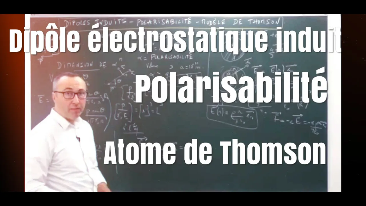 Dipôle électrostatique induit- Polarisabilité- Atome de  Thomson