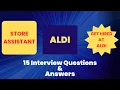 ALDI STORE ASSISTANT Interview Questions Answers
