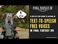 How to setup Text-To-Speech in Final Fantasy XIV