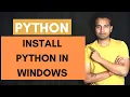 Install Python Windows How to Install python in windows machine Python complete course Part 1