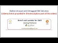 Delete unused untagged EBS Volumes AWS Automation on Udemy