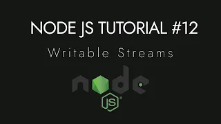 Node js Crash Course Tutorial - Writable Streams