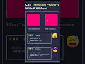 smooth animation CSS transition without and with explained