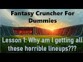 NFL Fantasy Cruncher For Dummies - Lesson 1 Press The Button