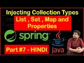 How to inject collection types List Set Map and Properties Spring Tutorial