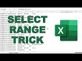 How to select only part of a column in excel