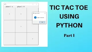 Tic Tac Toe Using Tkinter Python part 1 Creating Tkinter Gui and adding click effect
