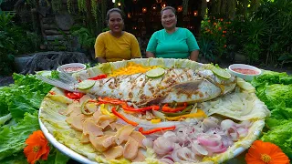 I Buy Big Fish From Local Market to Cook Delicious Steam Fish with Noodle