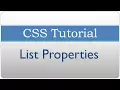 CSS Tutorial 23 - List properties