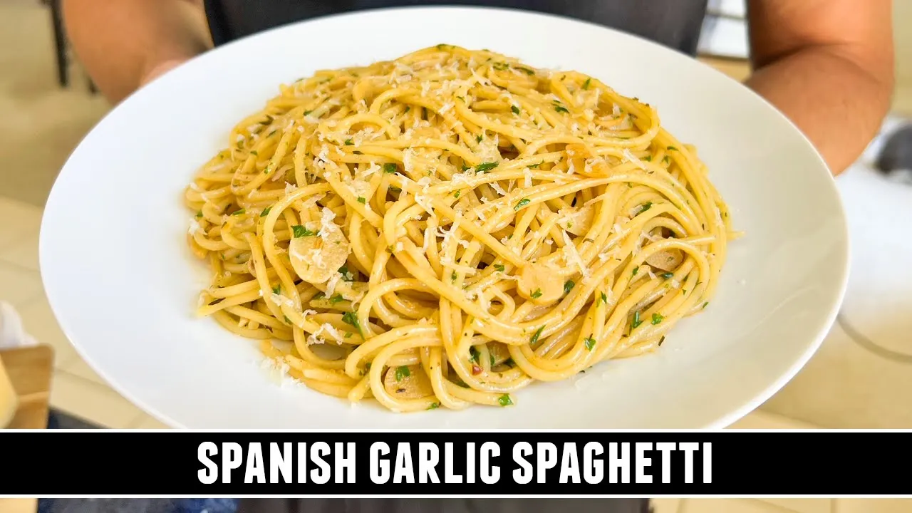 Spanish Garlic Spaghetti   Seriously GOOD 20 Minute Pasta Recipe