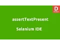 Selenium IDE assertTextPresent