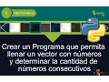 arrays - python cantidad de numeros consecutivos