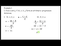 Mathematic Lesson 12 on finding Arithmetic mean of an Arithmetic Progression