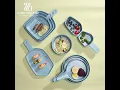 Ocean Blue Melamine Dinnerware with multi-shaped