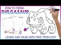 How to Draw bulbasaur - bulbasaur drawing Free Dot to Dot Connect the Dots Printable