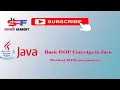 Basic OOP Concepts in Java Method with Parameters