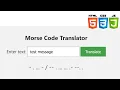 Morse Code Translator using HTML CSS and JavaScript