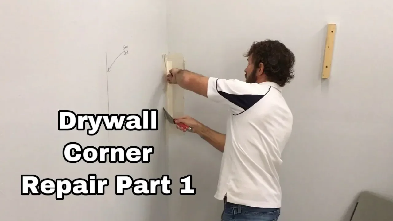 Repairing An Inside Drywall Corner Using Paper Tape- 1st Coat Video 1 of 3- Warsaw and Syracuse, IN