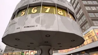 World time Clock at Alexander Platz Berlin Germany