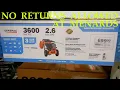 Menards Return Policy on Gas Powered Equipment - NOT RETURNABLE