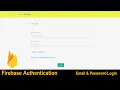 Firebase Authentication Email Password User Login